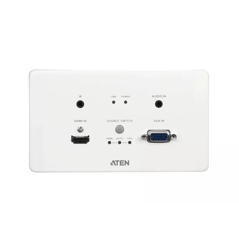 ATEN HDMI & VGA HDBaseT Transmitter mit EU-Wandplatte / PoH (4K@100m) (HDBaseT Class A)