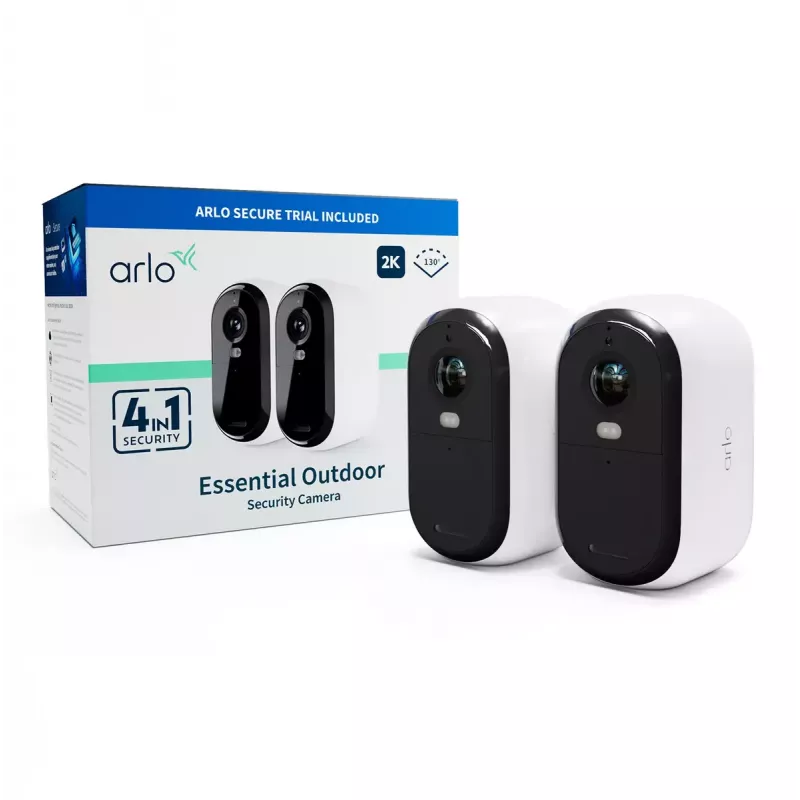 IP-Überwachungskamera Arlo Essential 2K 2560 x 1440 Kabellos Innen- und Außenbereich