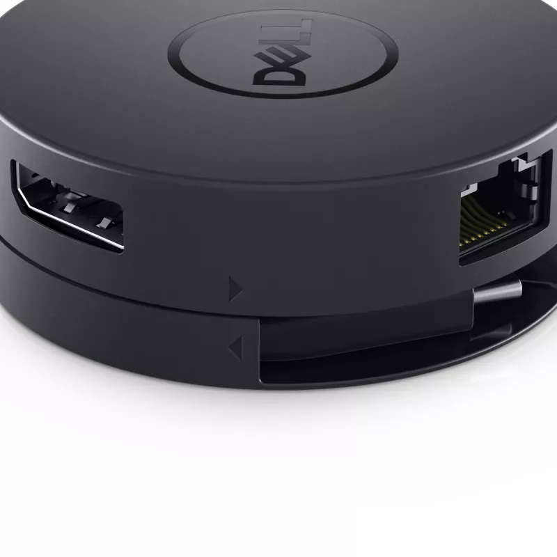 DELL DA300 Kabelgebundener USB 3.2 Gen 2 (3.1 Gen 2) Type-C Schwarz
