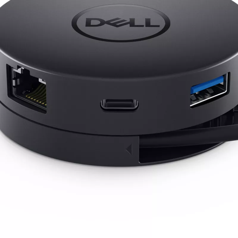 DELL DA300 Kabelgebundener USB 3.2 Gen 2 (3.1 Gen 2) Type-C Schwarz