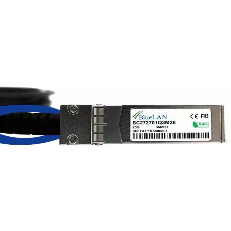 BlueOptics XXVDACBL2M-BL InfiniBand/Glasfaserkabel 2 m SFP28 Schwarz