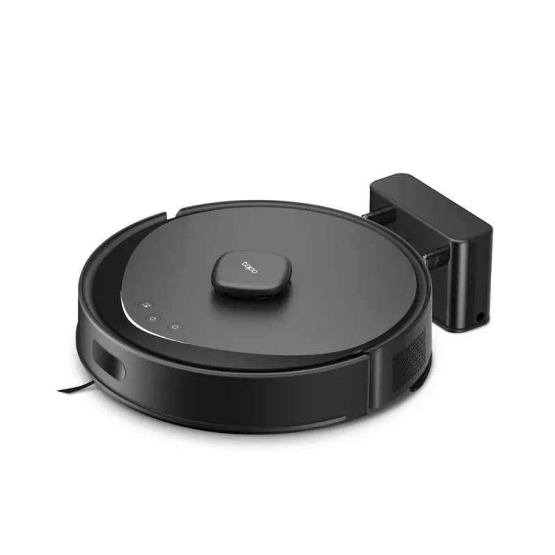 TP-Link Tapo Saugroboter, beutellos, schwarz, rund, aufladbar, 55 dB, 0,3 L