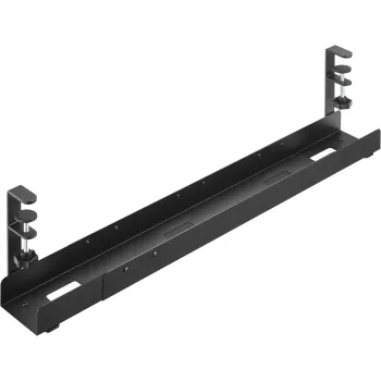 InLine Universelle Kabelführungsschiene 3-stufig (80/100/120 cm) für Untertischmontage, schwarz