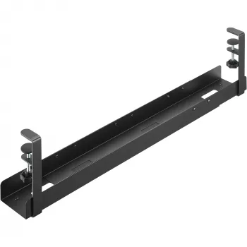 InLine Universelle Kabelführungsschiene 3-stufig (80/100/120 cm) für Untertischmontage, schwarz