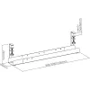 InLine Universelle Kabelführungsschiene 3-stufig (80/100/120 cm) für Untertischmontage, schwarz