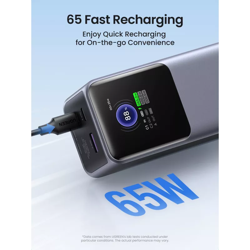 Ugreen 25000mAh 200W Fast Charging Powerbank Grau