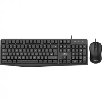 InLine Basic Desktop II, Tastatur-Maus-Set, USB-Kabel, Standard DE-Layout