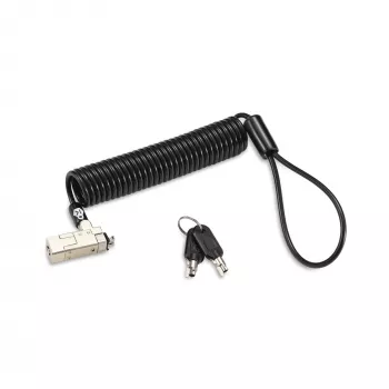 Kensington Slim NanoSaver 2.0 Portable Keyed Lock Silver Black 1.8m