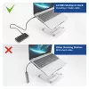 ACT USB-C 4K MST Dockingstation für 2 HDMI-Monitore, Ethernet, USB-C, 3x USB-A, PD-Passthrough und 1 Meter abnehmbares Verbindungskabel