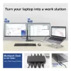 ACT USB-C 4K MST Dockingstation für 2 HDMI-Monitore, Ethernet, USB-C, 3x USB-A, PD-Passthrough und 1 Meter abnehmbares Verbindungskabel