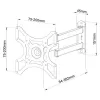 Techly Wandhalterung für LCD LED 19-37'' neigbar 2 Gelenke Schwarz ICA-LCD 2923B