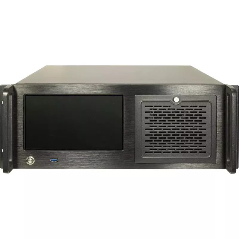 Server-Rack Inter-Tech 4U-4460 TFT Schwarz 1x 120 mm Lüfter 5,25 Zoll HDD