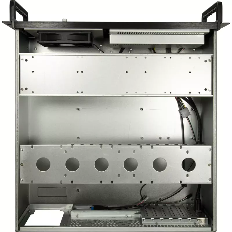 Server-Rack Inter-Tech 4U-4460 TFT Schwarz 1x 120 mm Lüfter 5,25 Zoll HDD