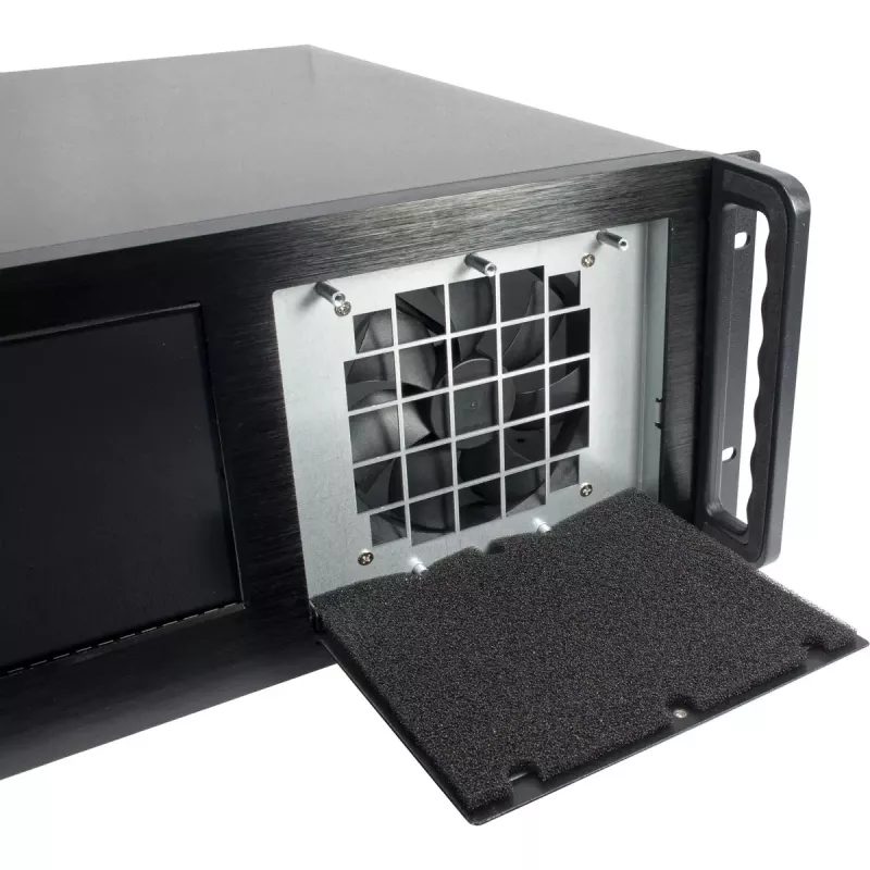 Server-Rack Inter-Tech 4U-4460 TFT Schwarz 1x 120 mm Lüfter 5,25 Zoll HDD