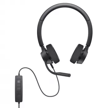 DELL Pro Stereo Headset - WH3022, Kabelgebunden, Büro/Callcenter, 96 g, Headset, Schwarz