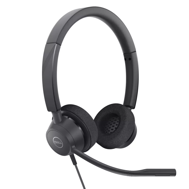DELL Pro Stereo Headset - WH3022, Kabelgebunden, Büro/Callcenter, 96 g, Headset, Schwarz