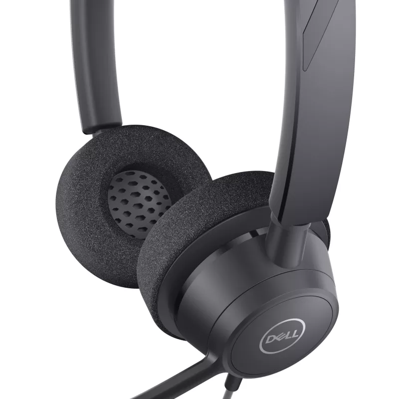 DELL Pro Stereo Headset - WH3022, Kabelgebunden, Büro/Callcenter, 96 g, Headset, Schwarz