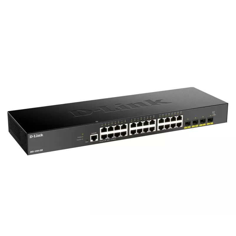 D-Link 24-Port Gigabit Smart Managed Switch mit 4x 10G SFP+, Managed, L3, Gigabit Ethernet (10/100/1000), Vollduplex, Rack-Montage
