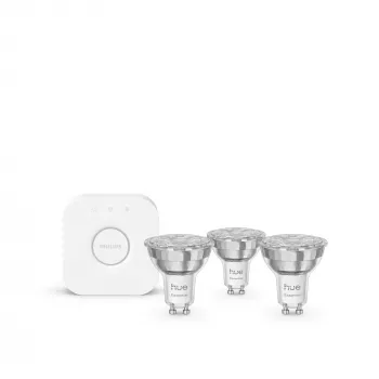 Philips Hue White and Colour Ambience Essential Starter-Kit: 3 GU10 Smart-Lampen (345 lm)
