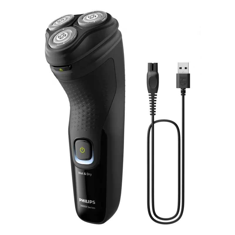 Philips X3021/00 Herrenrasierer Rotationsrasierer Trimmer Schwarz