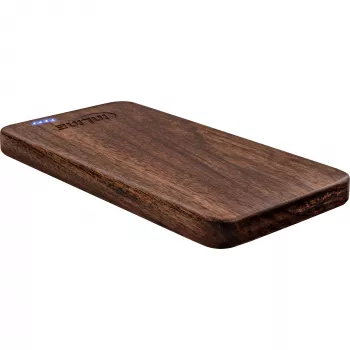 InLine woodplate, USB PowerBank 5.000mAh, mit LED, Walnussholz