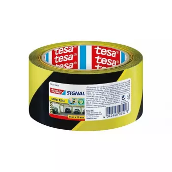 Absperrband TESA 58133 Schwarz Gelb 66 m