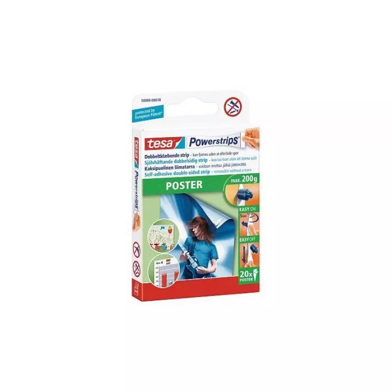 Montageklebeband TESA Powerstrips® POSTER 58003-00079-04