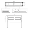 InLine 19 Zoll faltbares Rack, 2HE, 24–40 cm Tiefe, mit Abdeckung, schwarz