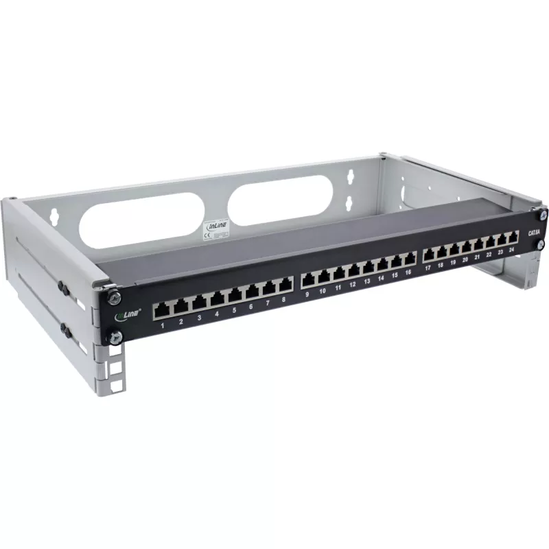 InLine 19 Zoll klappbarer Rack, 2HE, 24-40cm Tiefe, grau
