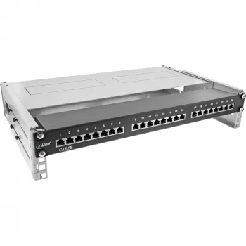 InLine 19 Zoll klappbares Rack, 2HE, 24–40 cm Tiefe, mit Abdeckung, grau