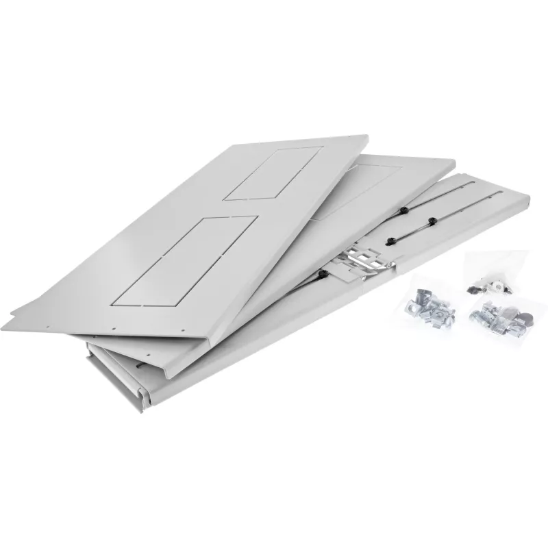 InLine 19 Zoll klappbares Rack, 2HE, 24–40 cm Tiefe, mit Abdeckung, grau