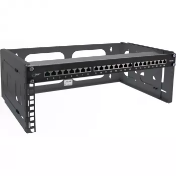 InLine 19 Zoll klappbares Rack, 4U, 24-40 cm Tiefe, schwarz