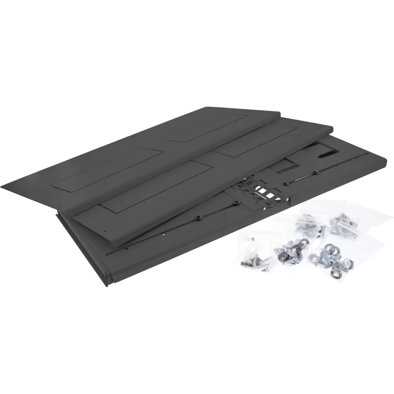 Wandmontierbares Rack InLine 19 Zoll faltbares Rack 4U 24-40cm Tiefe schwarz