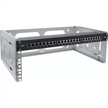 Wandmontagerack InLine 19 Zoll 4HE 24–40 cm Tiefe grau