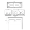 InLine 19 Zoll klappbares Rack, 4HE, 24-40cm Tiefe, mit Abdeckung, grau