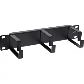 InLine 10 Zoll Kabelmanagement-Panel, 3 Halterungen, RAL 9005, schwarz