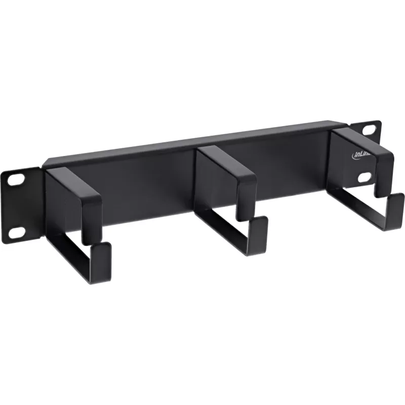 InLine 10 Zoll Kabelmanagement-Panel, 3 Halterungen, RAL 9005, schwarz