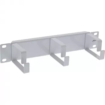 InLine 10 Zoll Kabelmanagement-Panel, 3 Halterungen, RAL 7035 grau