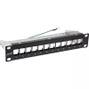 InLine 10 Zoll Patchpanel Leergehäuse 12-fach, für Keystone-Module, 1U schwarz