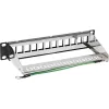 InLine 10 Zoll Patchpanel Leergehäuse 12-fach, für Keystone-Module, 1U schwarz