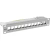 InLine 10 Zoll Patchpanel Leergehäuse 12-fach, für Keystone-Module, 1HE grau