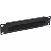 InLine 10 Zoll Kabeldurchführungsblende mit Bürste, 1HE, RAL 9005 schwarz