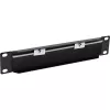 InLine 10 Zoll Kabeldurchführungsblende mit Bürste, 1HE, RAL 9005 schwarz