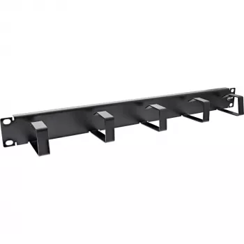 InLine 19 Zoll Kabelmanagement-Panel, 5 kleine Halterungen, RAL9005, schwarz