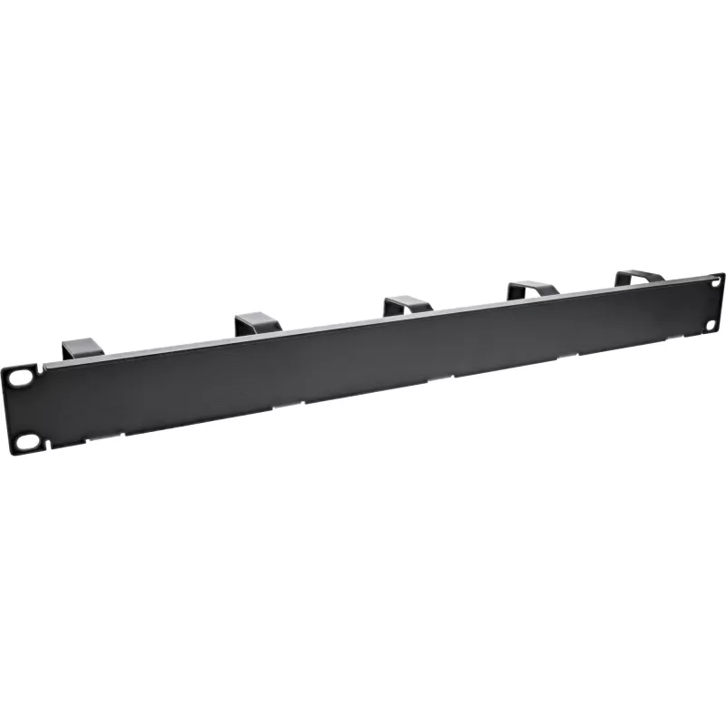 InLine 19 Zoll Kabelmanagement-Panel, 5 kleine Halterungen, RAL9005, schwarz