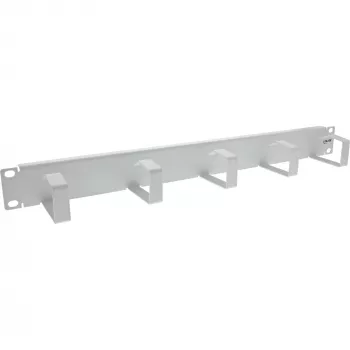 InLine 19-Zoll-Kabelführungspanel, 5 kleine Halterungen, RAL7035, grau
