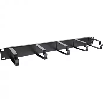 Kabelmanagement-Panel InLine 19 Zoll 19110C schwarz mit 5 großen Halterungen