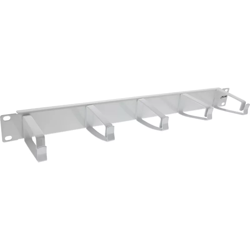Kabelmanagement-Panel InLine 19110D 19 Zoll grau mit 5 großen Halterungen
