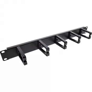 Kabelmanagement-Panel InLine 19110O 19 Zoll schwarz Metall 5 Halterungen