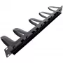 InLine 19-Zoll-Kabelmanagementpanel, 9 Kunststoffhalterungen abnehmbar, RAL9005 schwarz